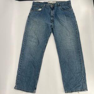 Arizona Jean Company Loose Fit Distressed Rough Hem Jeans Size 40 x 32 Men’s